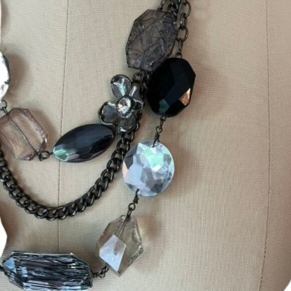 New York & Co Multi-Strand Beaded Layered Statement Necklace - EUC - Picture 3 of 5